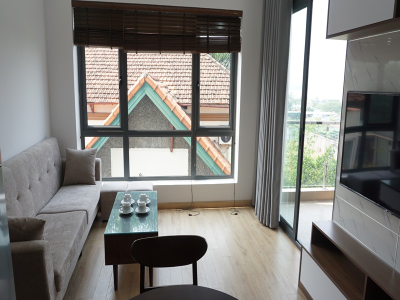 Balcony 01 bedroom apartment for rent in Tay Ho, Tay Ho district