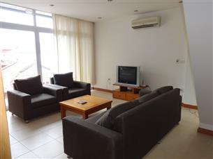 Big balcony, Duplex apartment for rent with 2 bedrooms in Ba Dinh