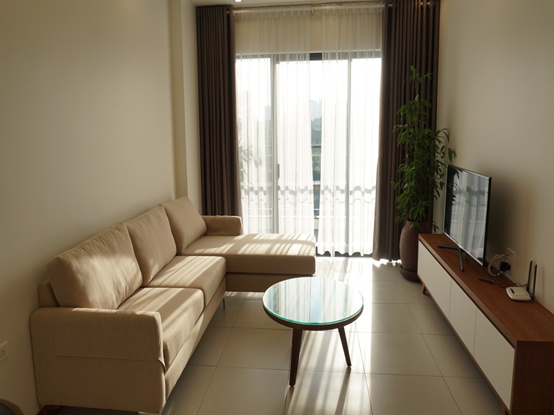 Big balcony, serviced apartment for rent with 02 bedrooms & 01 working room on Trinh Cong Son, Tay Ho