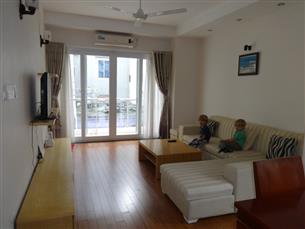 Big terrace apartment with 02 bedrooms & 02 bathrooms for rent in Hoang Hoa Tham, Ba Dinh