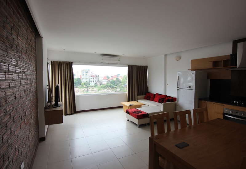 Lake view balcony apartment for rent with 02 bedrooms in Au Co, Tay Ho
