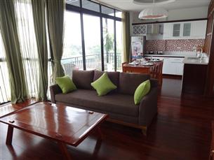Lake view, serviced apartment with 03 bedrooms for rent in Tay Ho