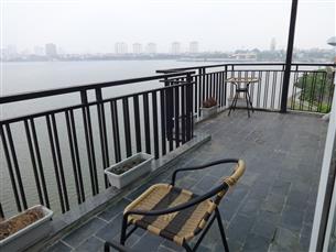 Lake view, big balcony serviced apartment with 02 bedrooms for rent in To Ngoc Van, Tay Ho