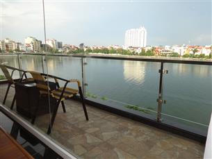 Lake view, hight quality serviced apartment with 03 bedrooms for rent in Tay Ho