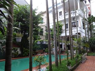 Swimming pool, big garden house for rent with 5 bedrooms in Tay Ho