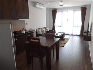 Nice balcony apartment for rent with 01 bedroom in Tran Quoc Hoan, Cau Giay