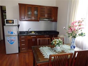 Wooden floor apartment with 01 bedroom for rent in Kim Ma, Ba Dinh