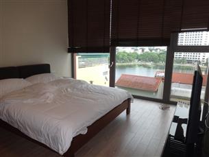 Lake view, brand-new serviced apartment for rent in Kim Ma, Ba Dinh