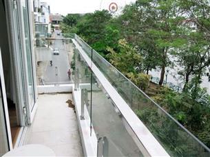 Lake view, balcony 01 bedroom apartment for rent in Nhat Chieu, Tay Ho