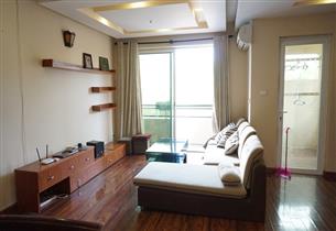 Balcony 02 bedroom apartment for rent in Lac Long Quan, Tay Ho