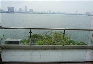 Lake view, balcony 01 bedroom apartment for rent in Yen Phu village, Tay Ho