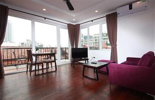 Balcony apartment for rent with 01 bedroom in To Ngoc Van, Tay Ho