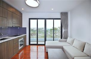 Lake view, balcony apartment with 01 bedroom for rent on Trinh Cong Son, Tay Ho