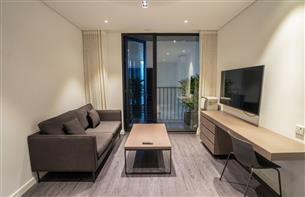 Balcony apartment for rent with 01 bedroom in To Ngoc Van, Tay Ho